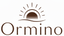 The logo for Ormino, featuring a stylized sun rising over a wave above the brand name in a warm tan serif font on a solid white background.